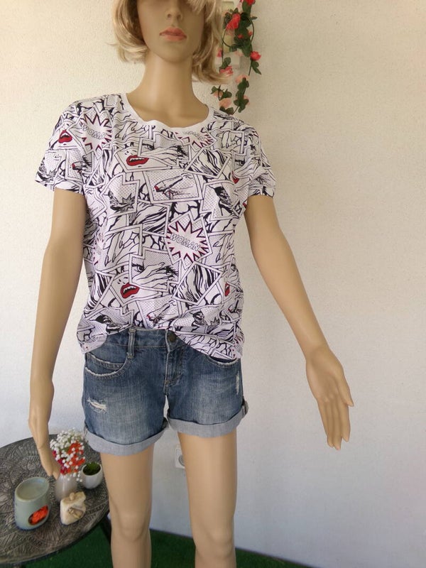 Tee Shirt Motifs originaux PIMKIE Collection Taille 36/38 FEMME