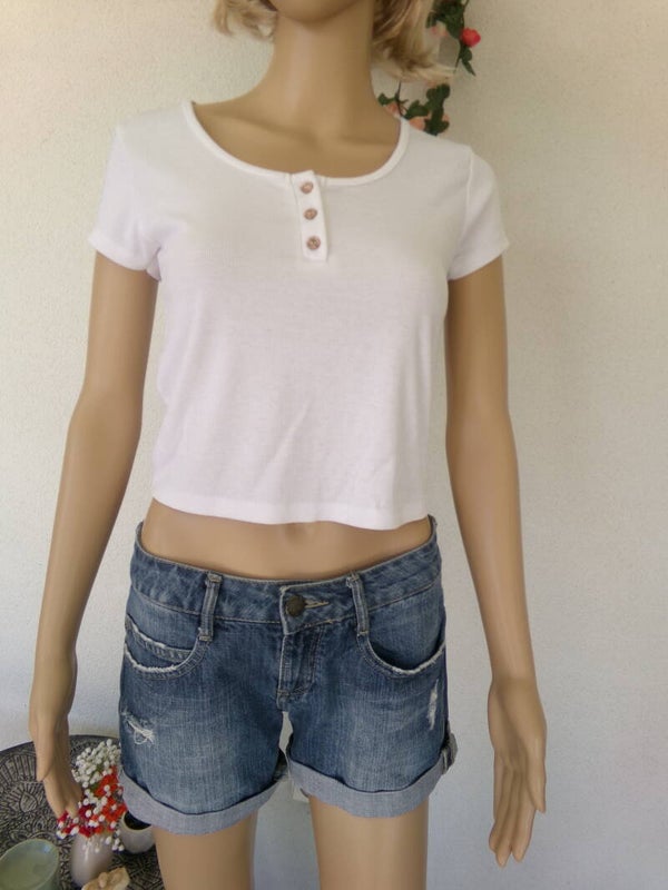 Tee Shirt court côtelé Primark Taille 38/40