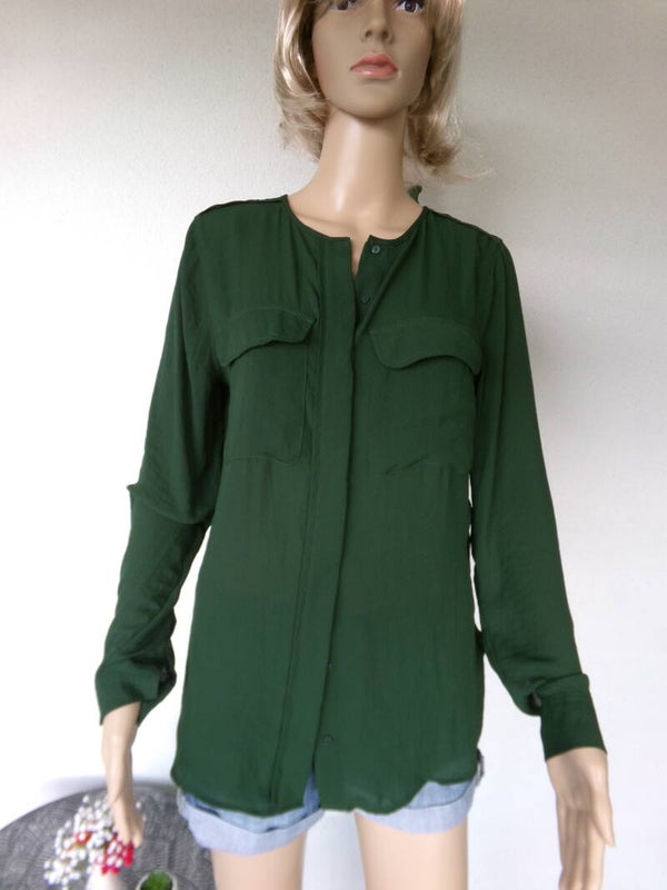Chemise fluide Fermeture par boutons vert H&M Taille M