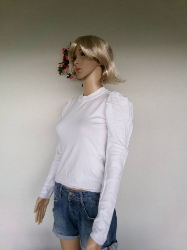 Pull Sweat Court CLOOTHES Taille M/L Blanc