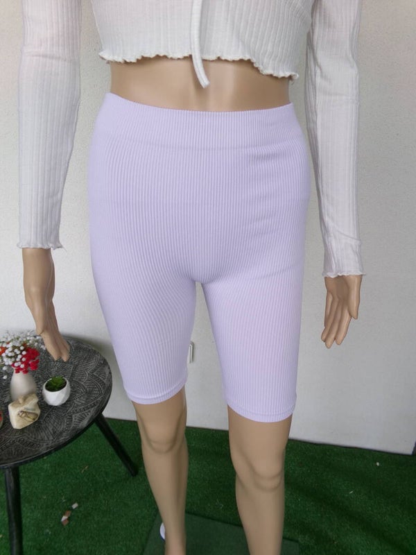 Short côtelé Couleur mauve très clair MI LONG Taille S ZARA