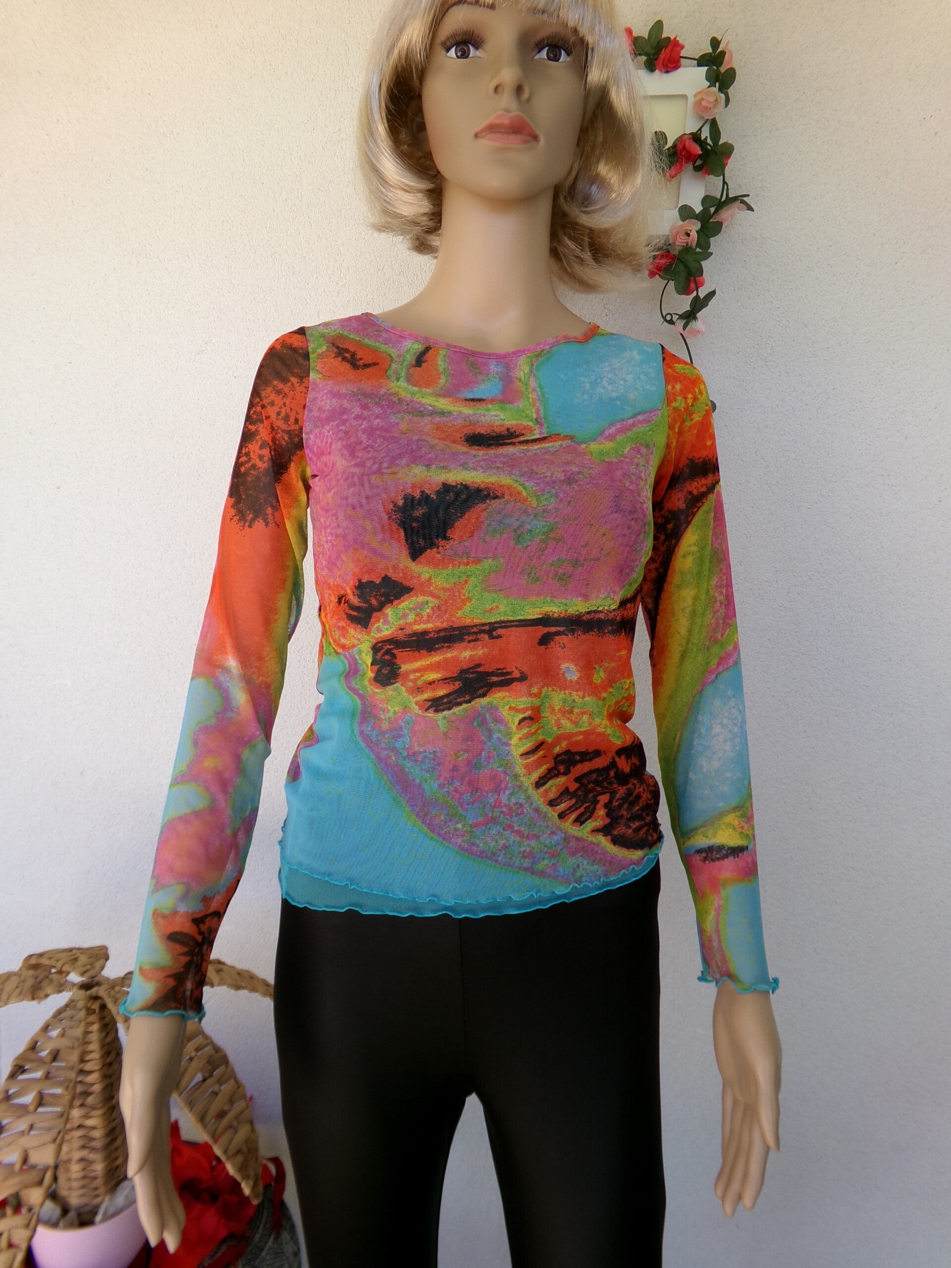 Haut doublé Eté Multicolore Magnifique Originale Taille 36 Sans marque