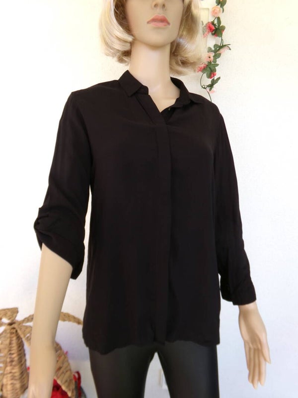 Chemise fluide noire STRADIVARIUS TAILLE M