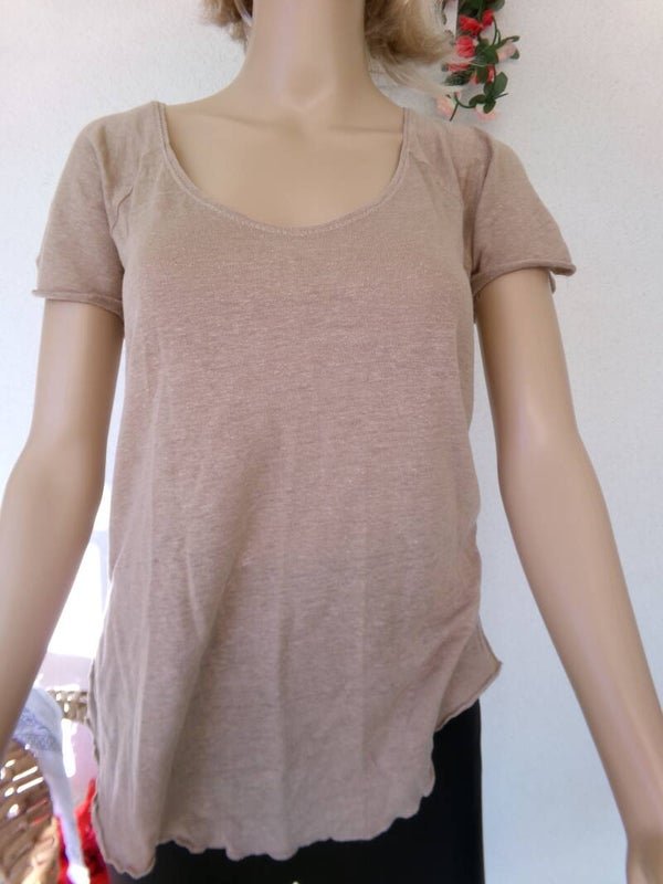 Tee shirts blanc et marron et vert Basic ZARA BASIC T-SHIRT TAILLE S TOUT EN STOCK