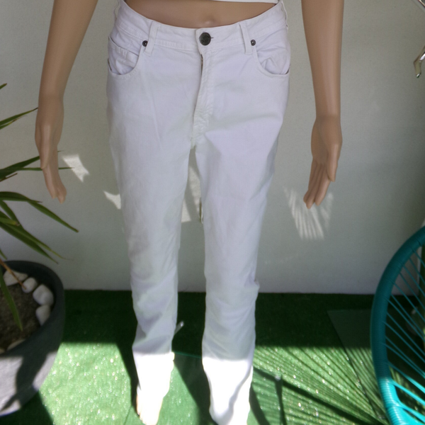 JEAN Blanc CIMARRON Extensible Taille 40