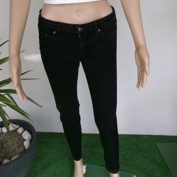 JEAN Noir SUPER SKINNY LOW WAIST DENIM H&M Taille 36