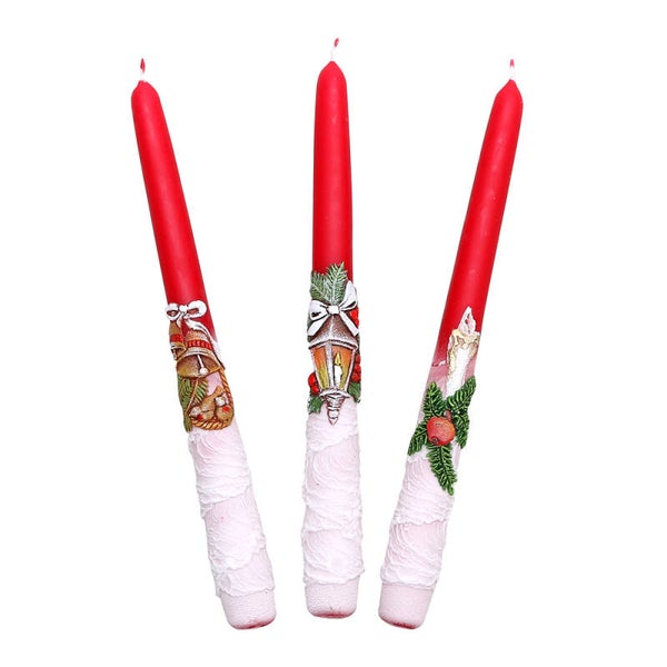 1976 - Lot de 12 bougies décoratives de Noël
