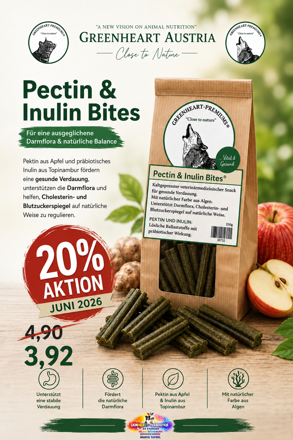 Greenheart Pektin & Inulin Bite 250g