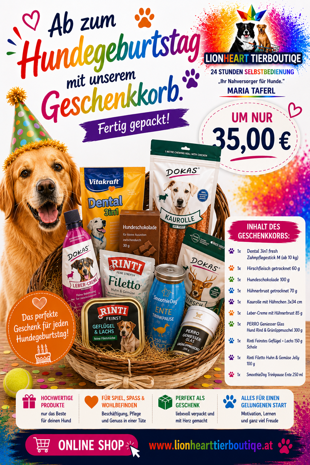 Geschenkskorb Hund