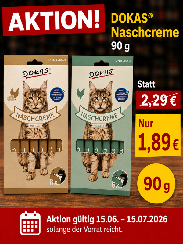 Dokas Nasch-Creme mit Käse oder Leber 90g