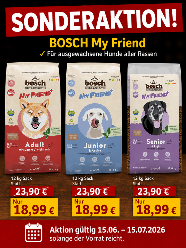bosch My Friend Adult, Senior Light, Junior Active 12 kg