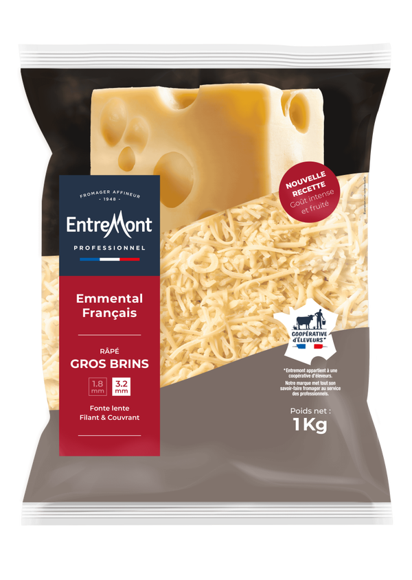 Emmental Rapeé gros brin Professionnel 1kg. ENTREMONT