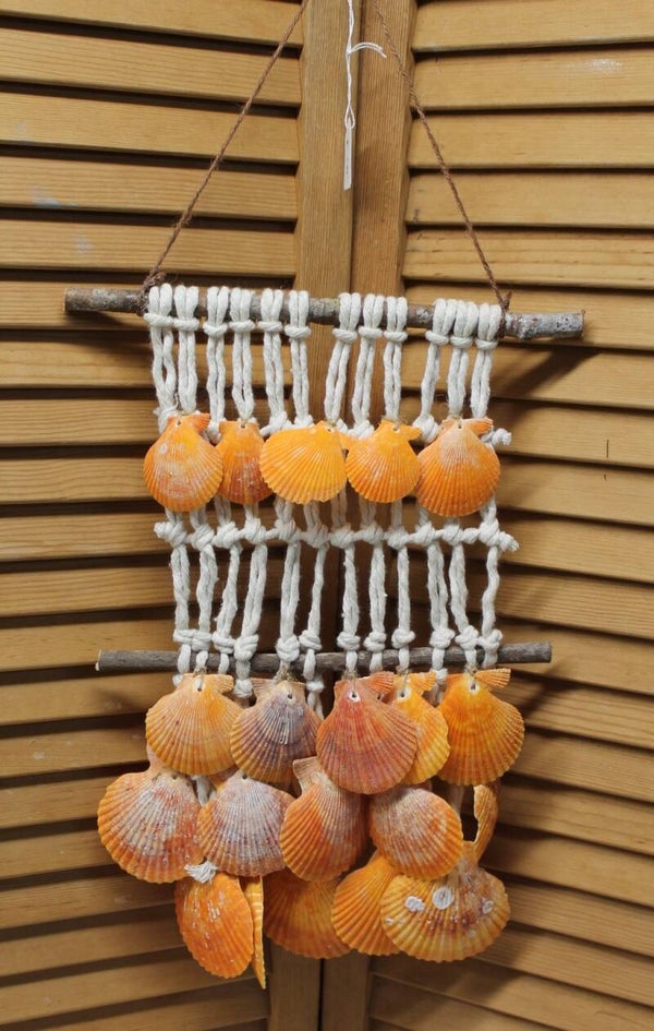 Schelpen hanger oranje