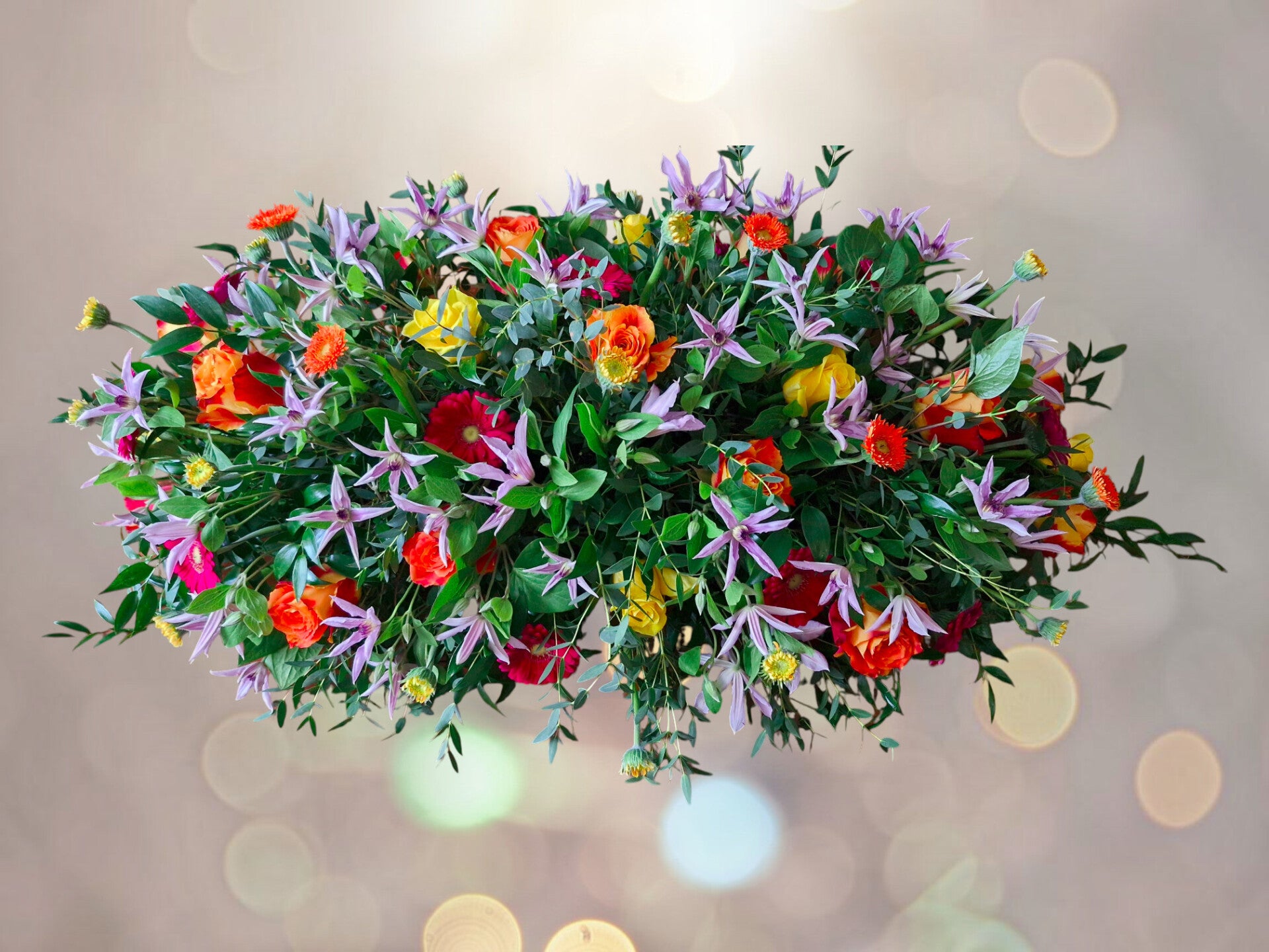 O 001 Speelse Harmonie met Clematis en Rozen