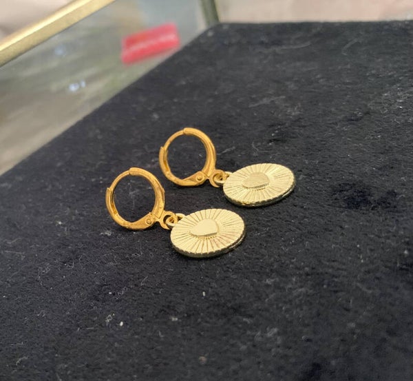 The heart coin earring