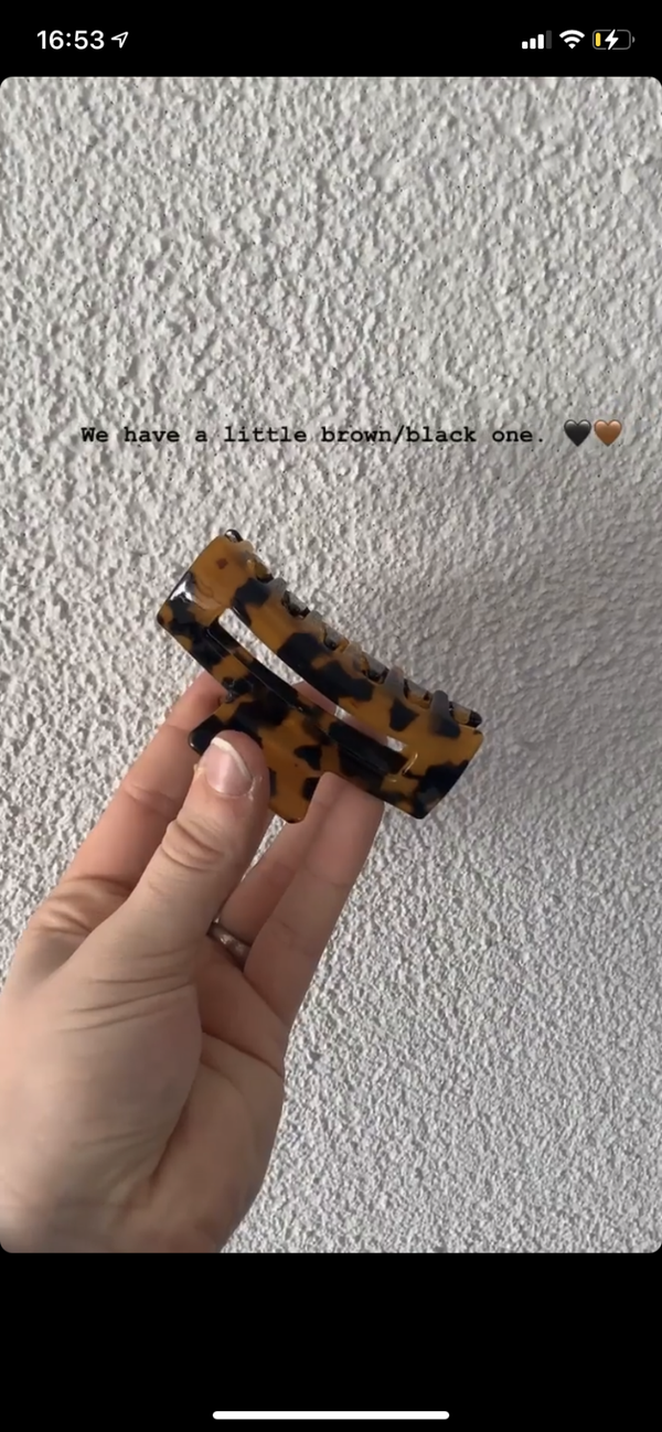 Haar clip bruin zwart