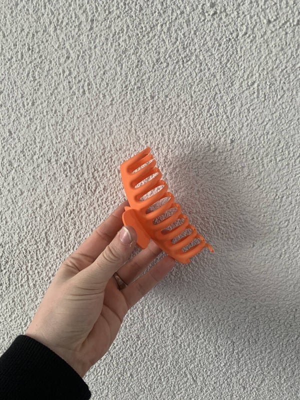 Haar clip oranje