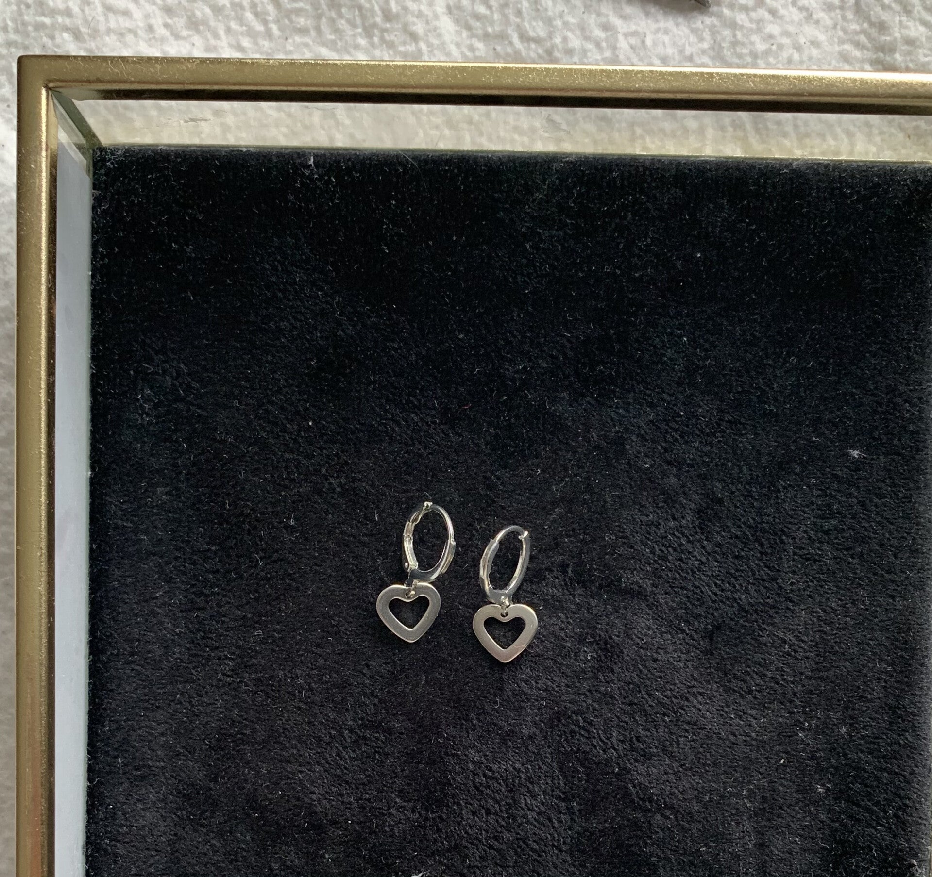 The open heart earrings