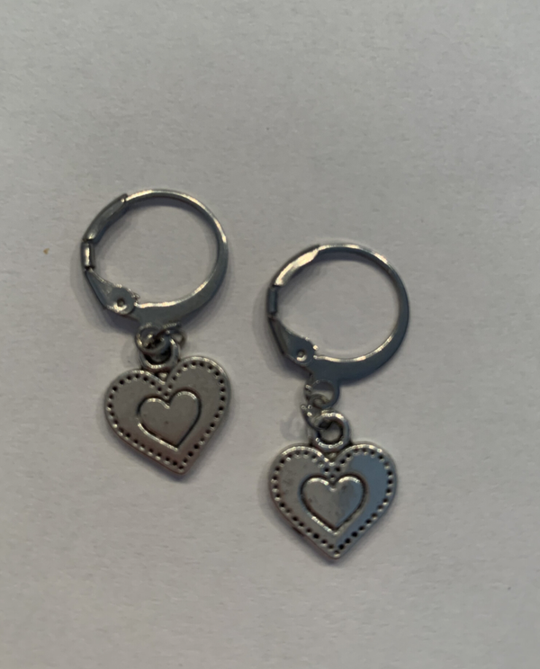 The heart earrings