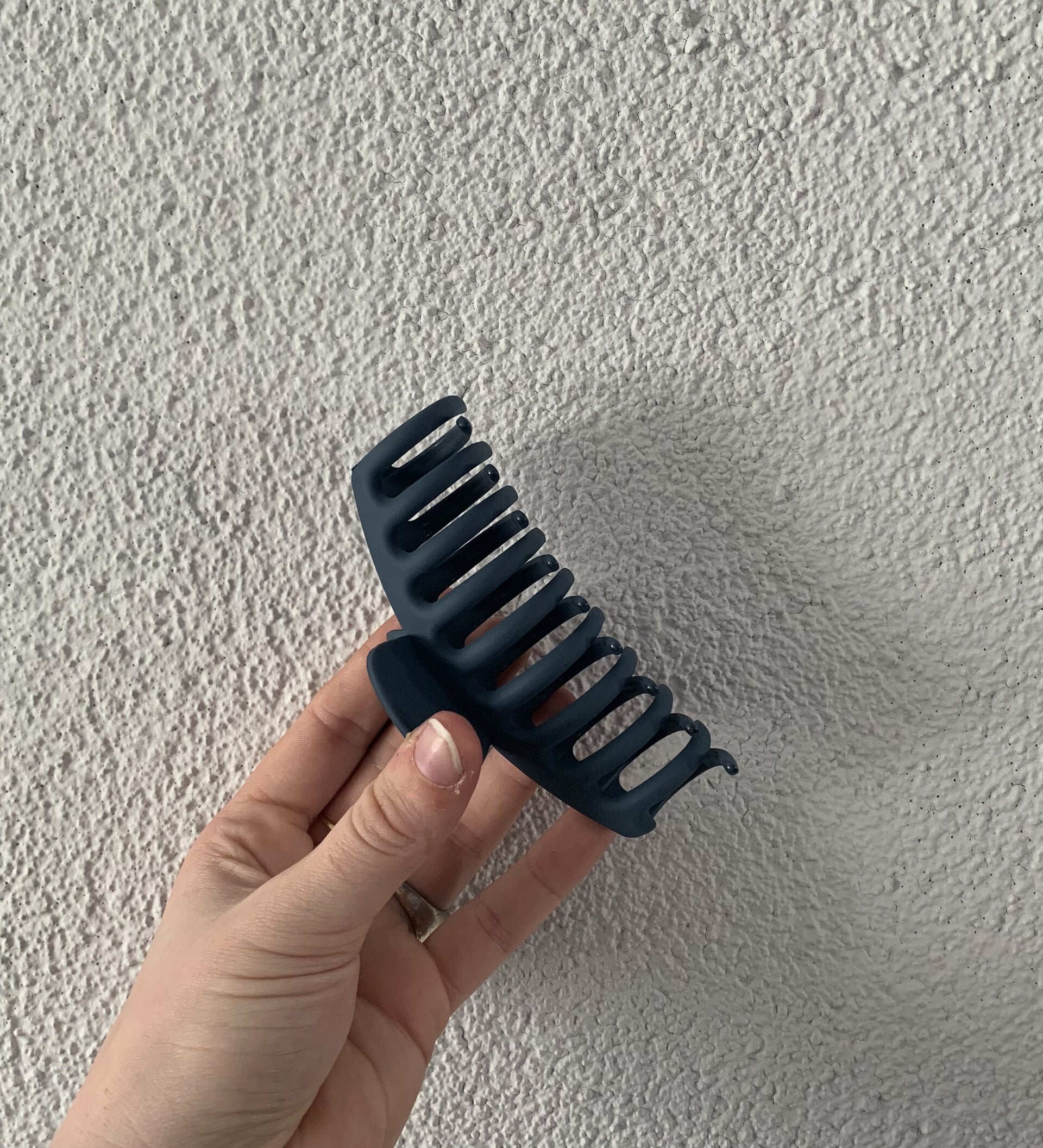 Haar clip donker blauw