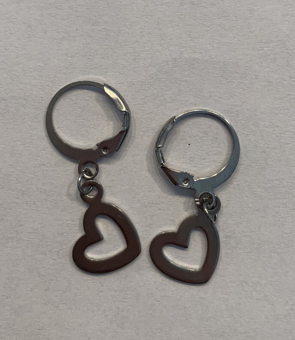 The open heart earrings