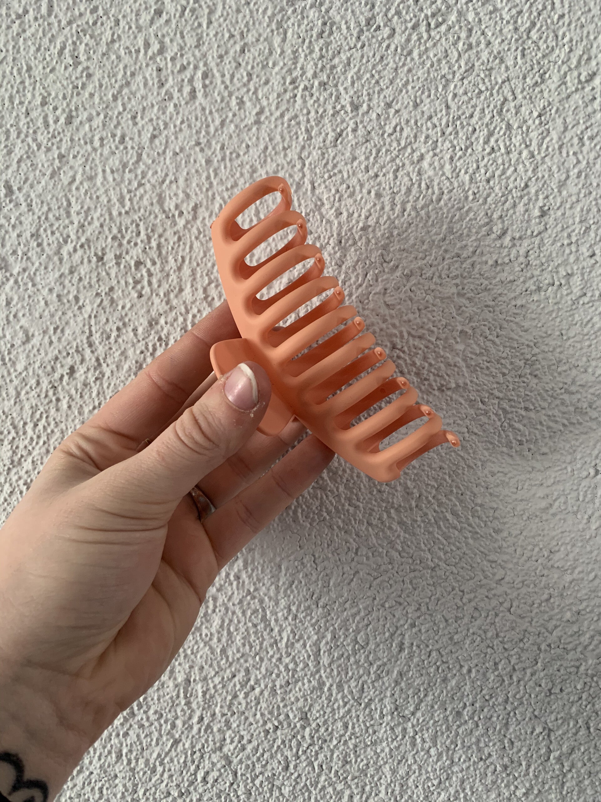 Haar clip licht oranje