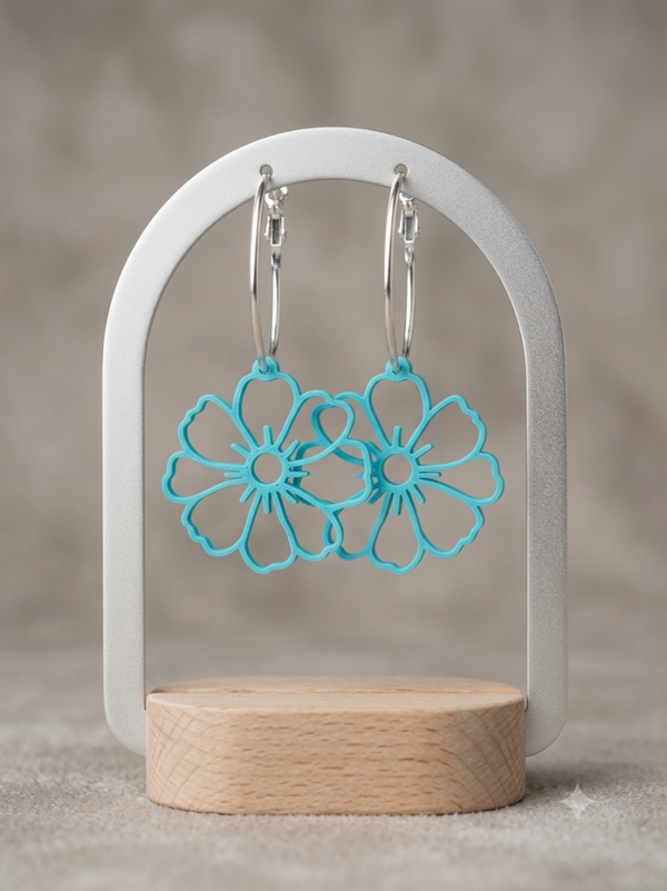 Aqua blauw met zilver