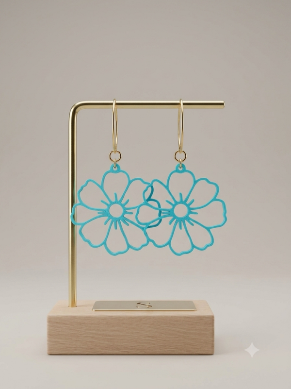 Aqua blauw met goud