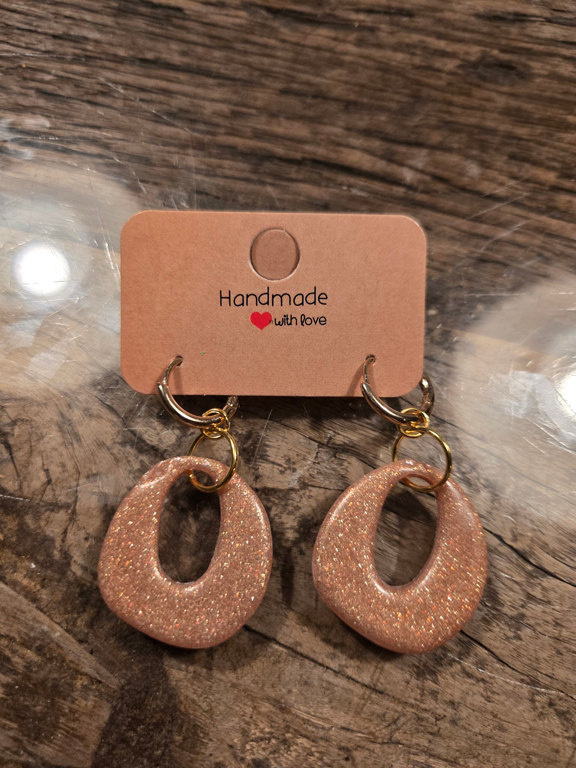 Rose goud met klein glittertje