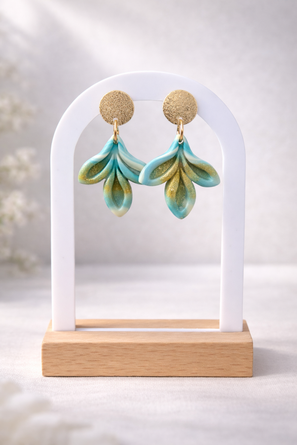 Blauw gemêleerd blad