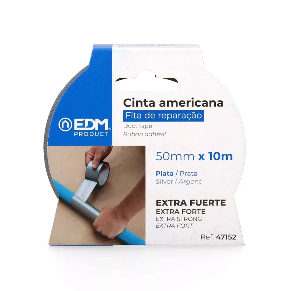 CINTA AMERICANA PLATA 50 mm x 10m