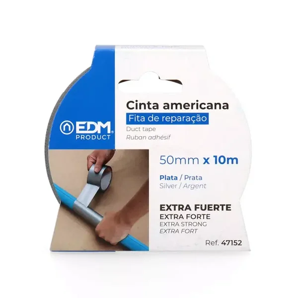 CINTA AMERICANA PLATA 50 mm x 10m
