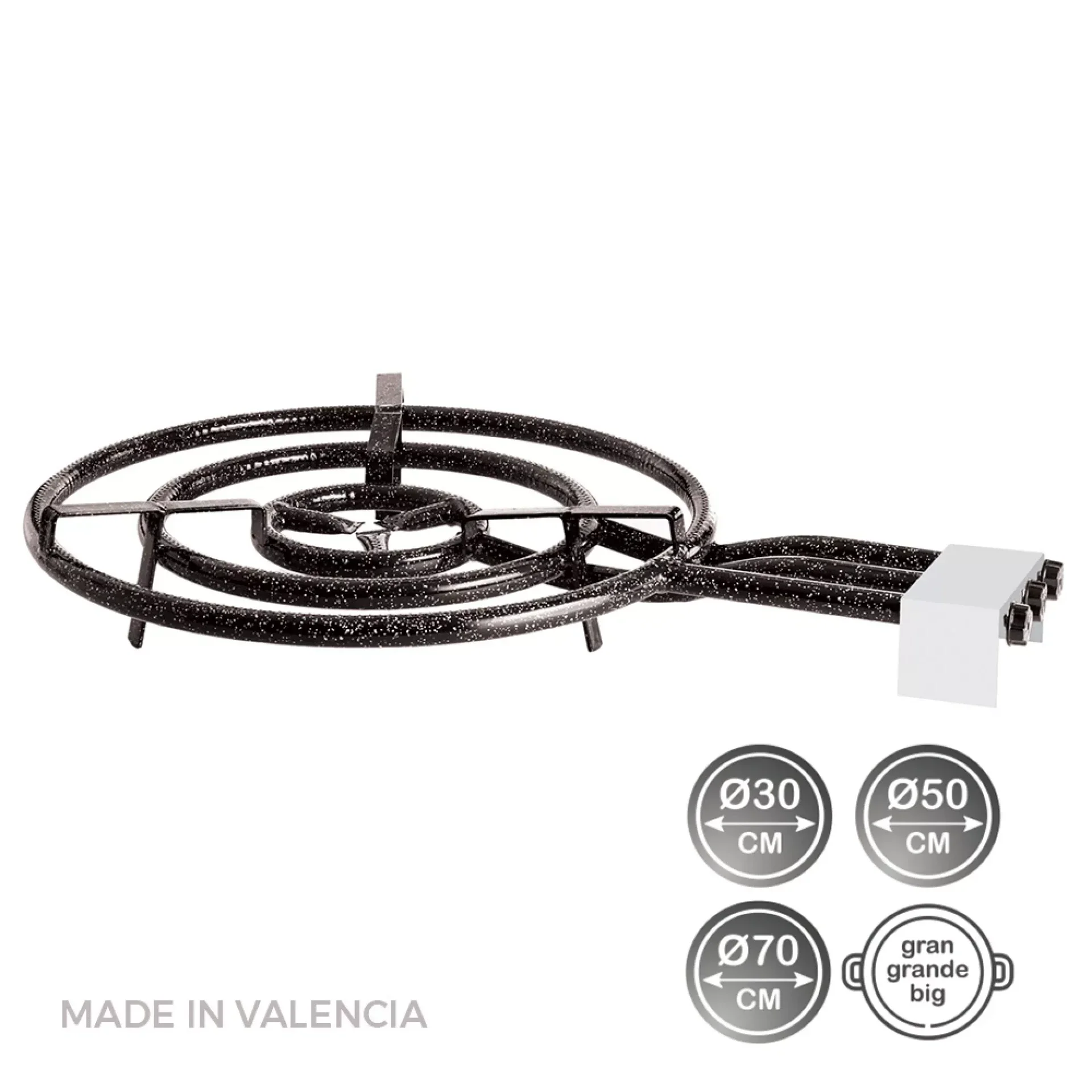 QUEMADOR DE GAS BUTANO/PROPANO Ø70 cm 3 FUEGOS