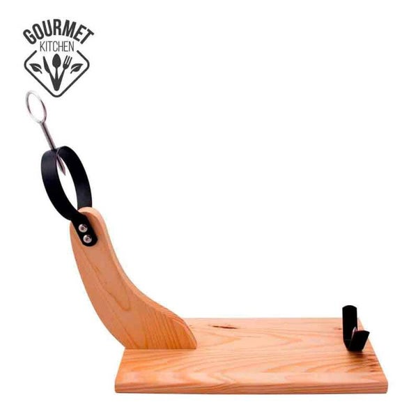 JAMONERO DE MADERA DE PINO CLARO 44 x 41 cm