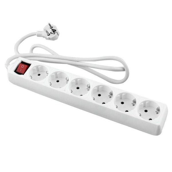 BASE BLANCA ONLEX T/T INTERRUPTOR CABLE 3 MTS 6 TOMAS