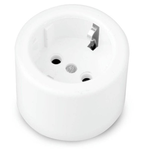 BASE SUPERFICIE REDONDA BLANCA ONLEX T/T 10/16A RETRÁCTIL