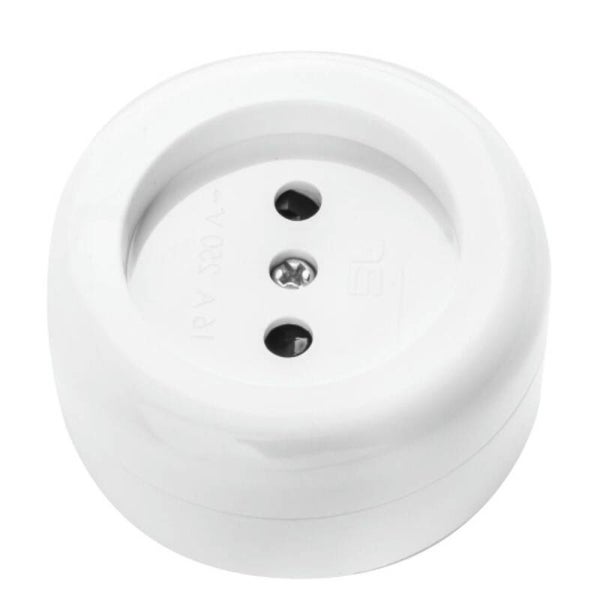 BASE SUPERFICIE REDONDA BLANCA ONLEX 10/16A SIN T/T 4MM
