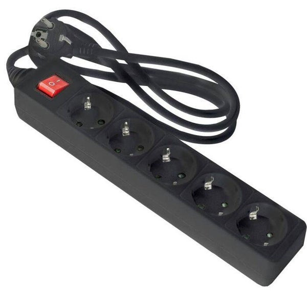 BASE NEGRA ONLEX T/T INTERRUPTOR CABLE 1,5 MTS 5 TOMAS