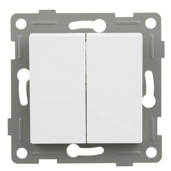 S-EMPOTRAR CONMUTADOR DOBLE ONLEX BLANCO 10A 250V