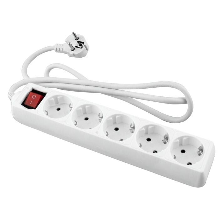 BASE BLANCA ONLEX T/T INTERRUPTOR CABLE 5 MTS 5 TOMAS