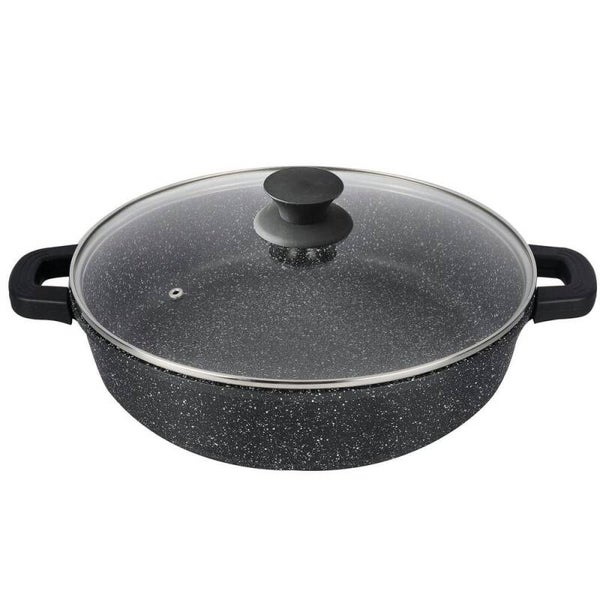 CACEROLA ALUMINIO FUNDIDO BLACK BAJA PIEDRA 40CM