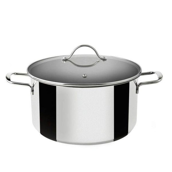 OLLA INOX INDUCCIÓN CON TAPA DE CRISTAL 20CM