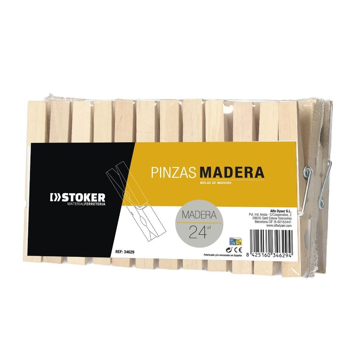 PINZAS PACK 24 MADERA