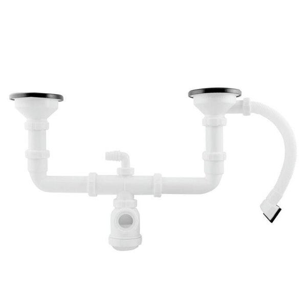SIFÓN DOBLE ARTIC CON REBOSADERO 1 1/2"