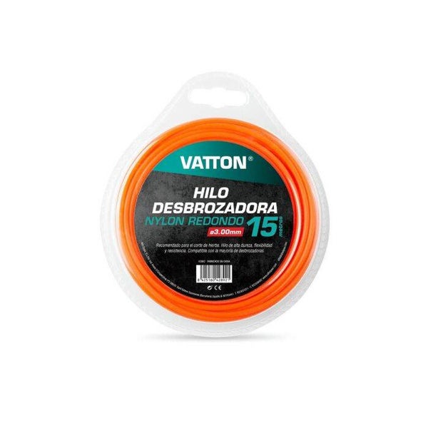 HILO DESBROZADORA NYLON VATTON 3,0 MM 15M