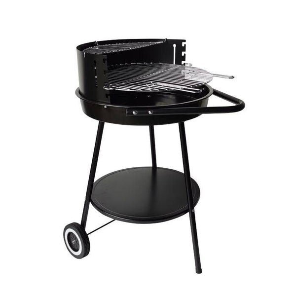 BARBACOA CARBÓN REDONDA CON RUEDAS 82x47CM AKHUO