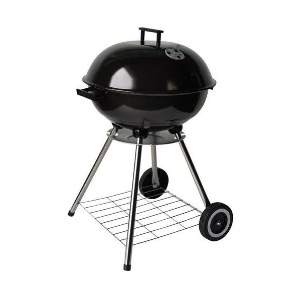 BARBACOA CARBÓN REDONDA CON RUEDAS Y TAPA 74x45CM AKHUO