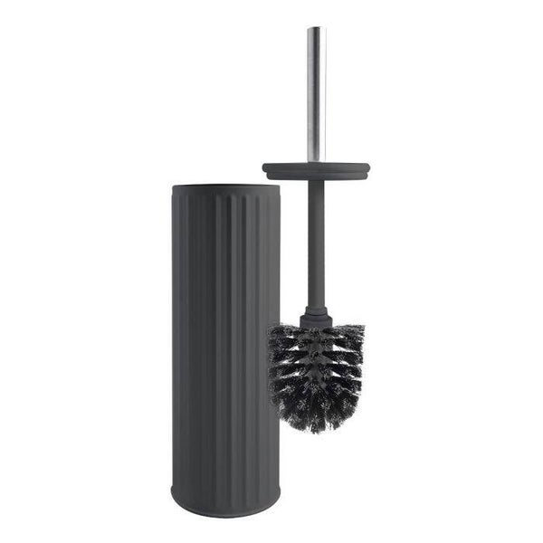 ESCOBILLERO WC INOX NEGRO 38CM