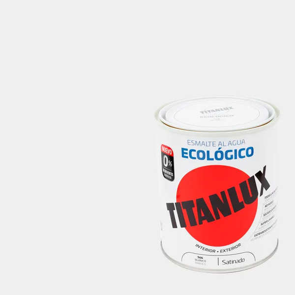 Esmalte de interior ecológico TITANLUX color blanco satinado 750ml