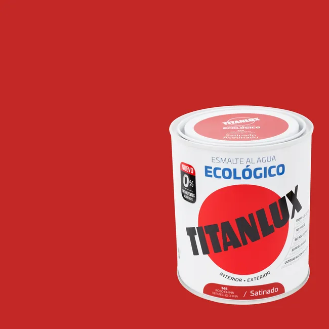 Esmalte de interior ecológico TITANLUX color rojo china satinado 750ml